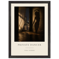 Private Dancer music-inspired A3 wall art in a black wooden frame