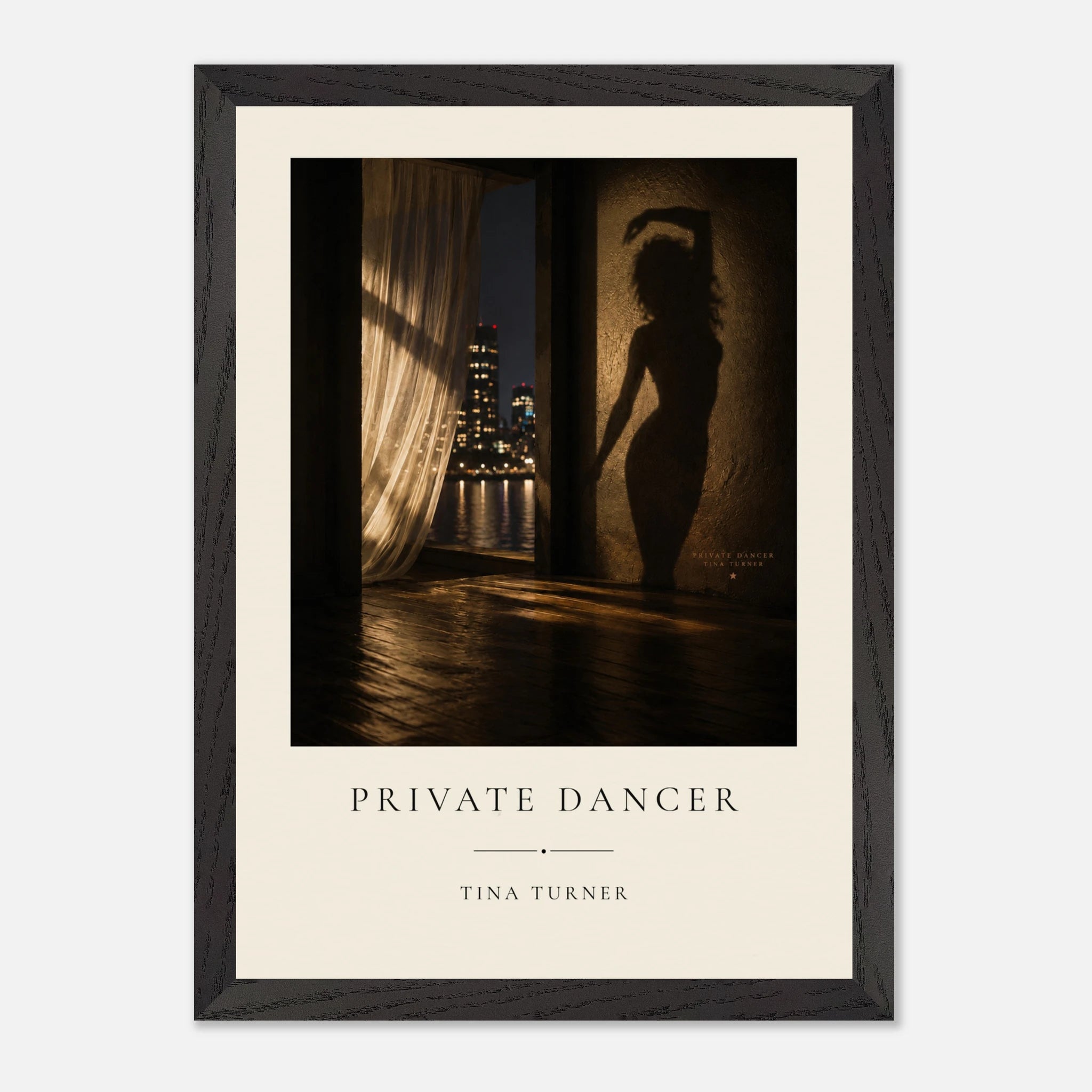 Close view of the Private Dancer SongScape framed print